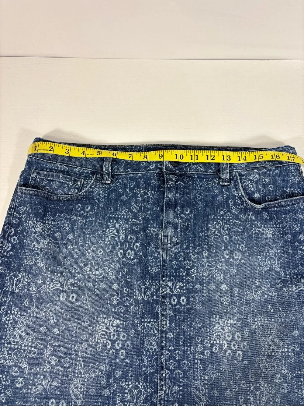 Tommy Hilfiger Denim Skirt Bandana Paisley Western Cowgirl Y2K Size 12